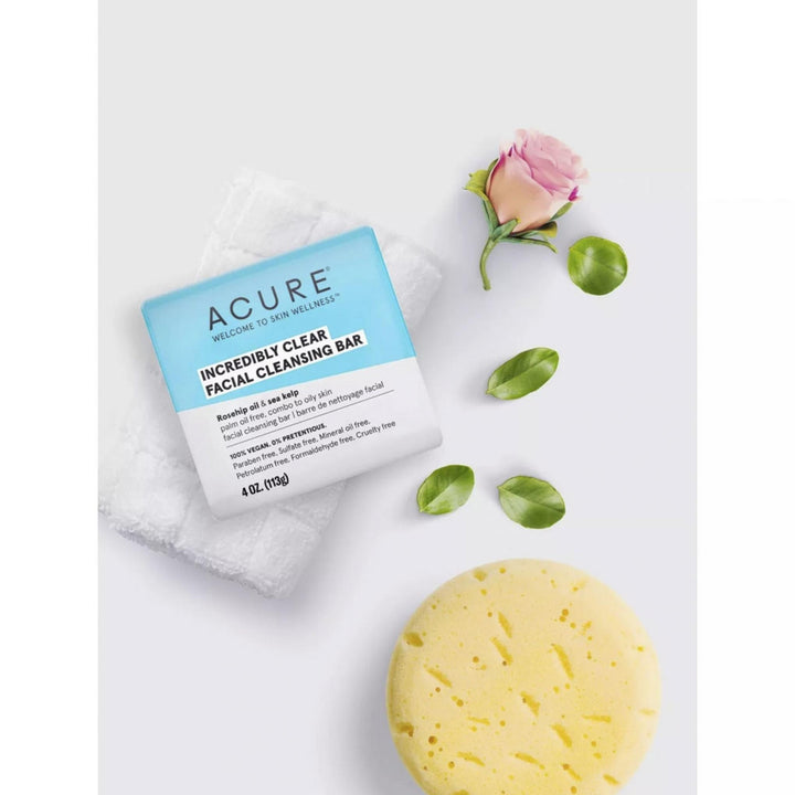 Acure Incrediblely Clear Facial Cleansing Bar.