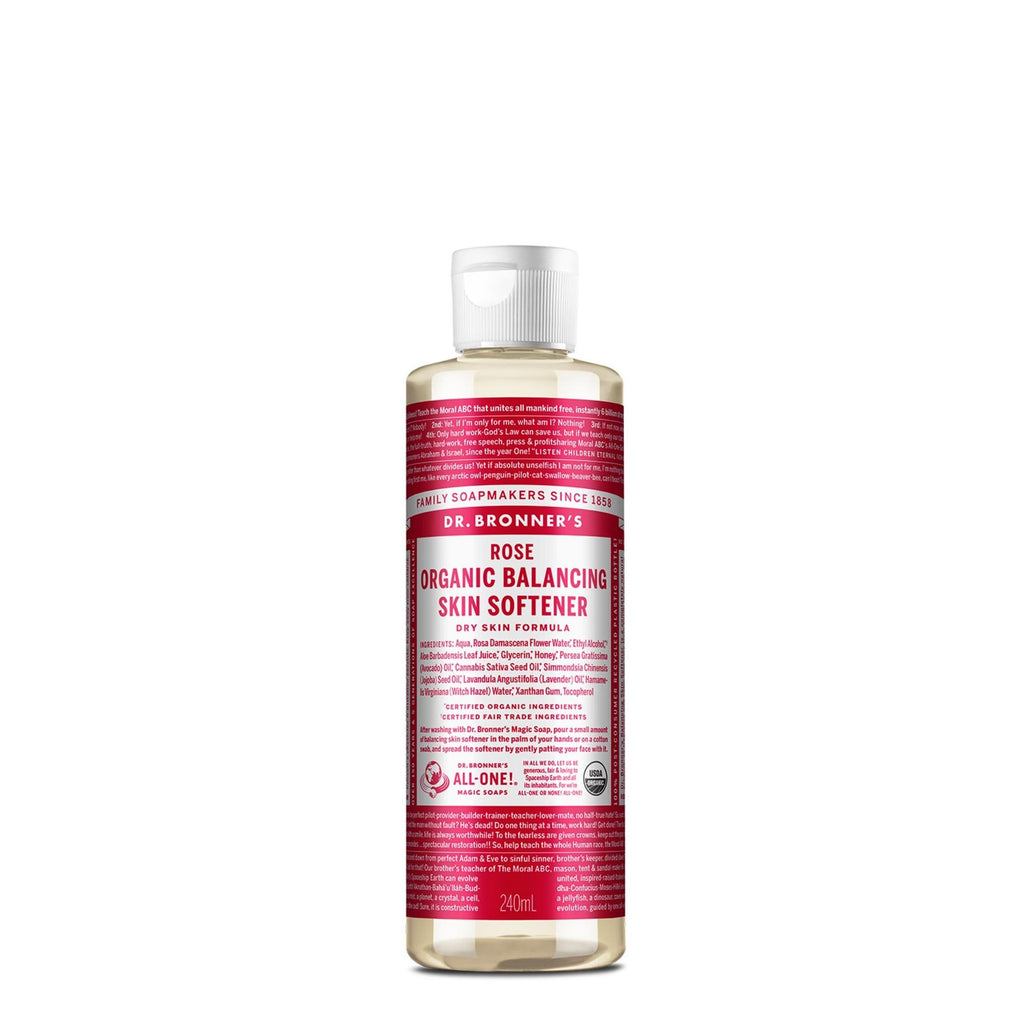 Dr. Bronner's Rose Balancing Skin Softener.