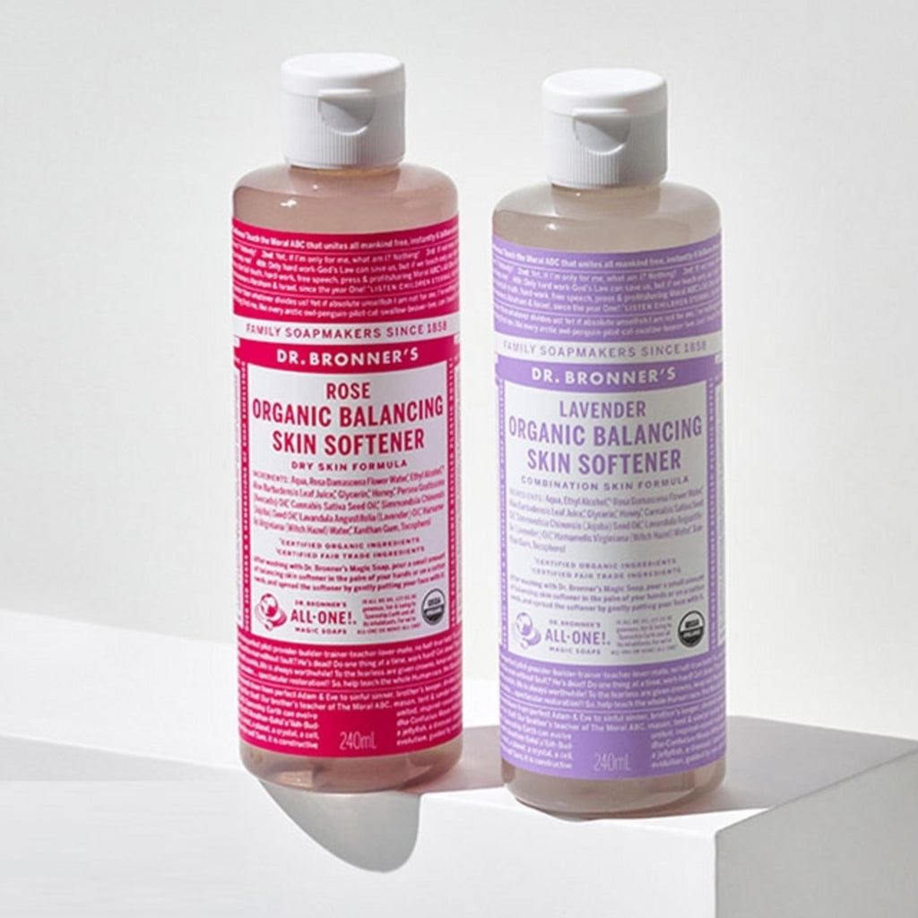 Dr. Bronner's Rose Balancing Skin Softener.