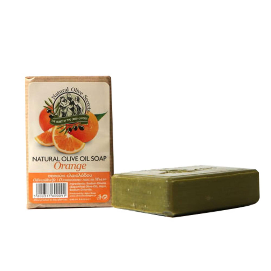 Agno Greece Olive Cleansing Soap Orange.