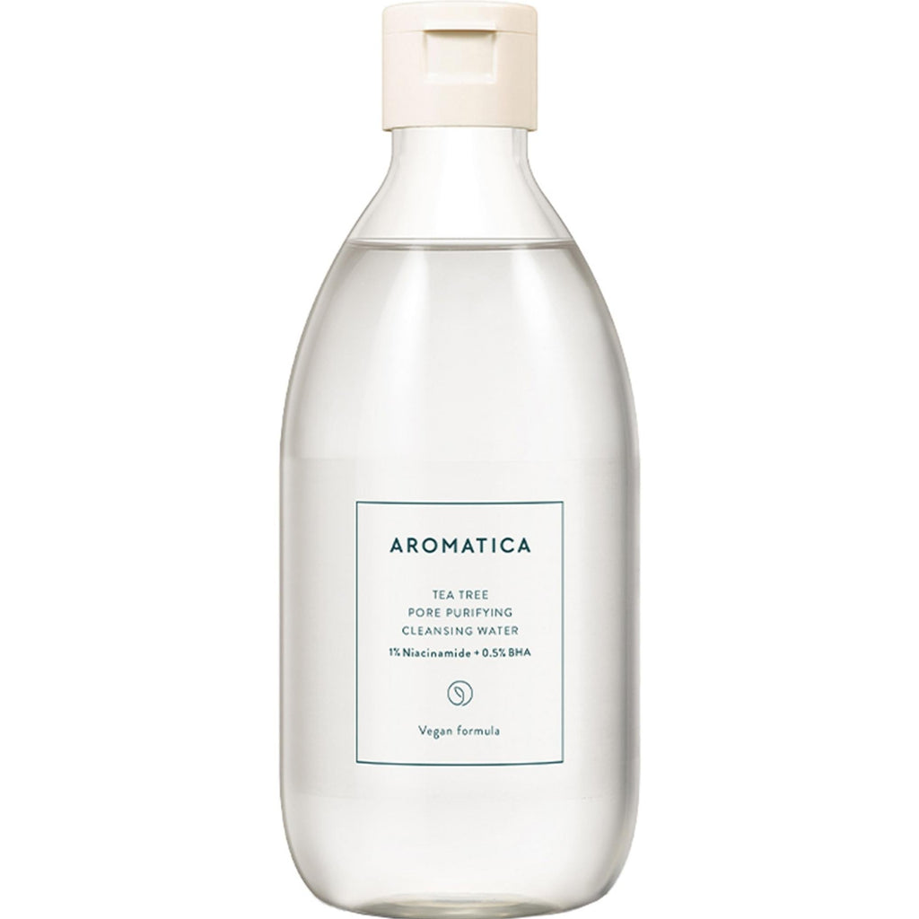 Aromatica Tea Tree Pore Purifying Cleansing Water 1% Niacinamide + 0.5% BHA.