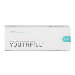 YOUTHFILL SHAPE medium-to-high density hyaluronic acid filler for facial contouring and volume enhancement.